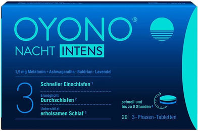 Klosterfrau Nacht Intens Tabletten mit 1,9 mg Melatonin, Ashwagandha, Baldrian und Lavendel, 20 Stück, vegan, laktosefrei und glutenfrei – Bild 1 von 3