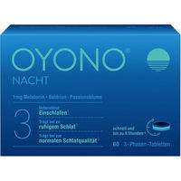 Produktbild von Klosterfrau Nacht Tabletten mit Melatonin, Baldrian und Zitronenmelisse, 60 Stück, vegan, laktosefrei und glutenfrei