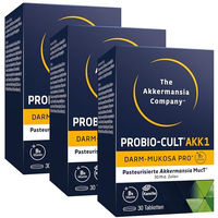 Produktbild von Klosterfrau ProBio-Cult AKK1 Darm-Mukosa Pro mit 30 Mrd. pasteurisierten Akkermansia MucT Tabletten, vegan, laktosefrei, glutenfrei