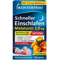 Produktbild von Klosterfrau Schneller Einschlafen Melatonin 2,0 mg Tabletten 30 Stück