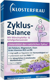 Klosterfrau Zyklus-Balance Tabletten vegan laktosefrei glutenfrei 60 Stück – Bild 1 von 3
