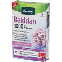 Produktbild von Kneipp Baldrian 1000 plus Vitamin B1 Tabletten vegan glutenfrei laktosefrei 30 Stück