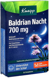 Kneipp Baldrian Nacht 700 mg Filmtabletten pflanzlicher Ursprung 30 Stück – Bild 1 von 9