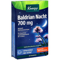 Produktbild von Kneipp Baldrian Nacht 700 mg Filmtabletten pflanzlicher Ursprung 30 Stück