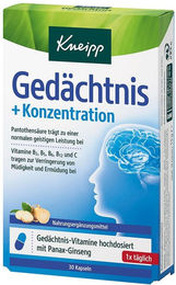 Kneipp Gedächtnis + Konzentration mit B-Komplex Kapseln 30 Stück – Bild 1 von 3