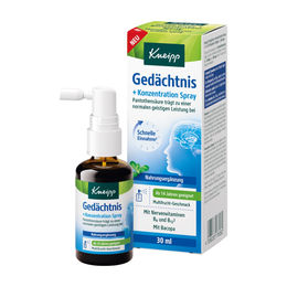 Kneipp Gedächtnis und Konzentration Spray mit Vitamin B6 und B12, gluten- und laktosefrei, 30 ml – Bild 1 von 4