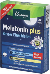 Kneipp Melatonin plus Tabletten 2,0 mg 30 Stück – Bild 1 von 4