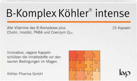 Köhler Pharma B-Komplex Intense Kapseln vegan glutenfrei laktosefrei für Senioren und Sportler – Bild 1 von 1