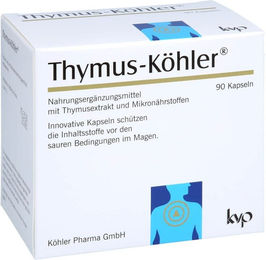 Köhler Pharma Thymus Köhler Kapseln 90 Stück laktosefrei zuckerfrei glutenfrei hefefrei ohne Zusatzstoffe – Bild 1 von 1