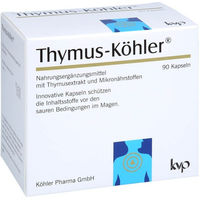Produktbild von Köhler Pharma Thymus Köhler Kapseln 90 Stück laktosefrei zuckerfrei glutenfrei hefefrei ohne Zusatzstoffe