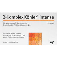 Produktbild von Köhler B-Komplex Intense Kapseln vegan glutenfrei laktosefrei