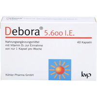 Produktbild von Köhler Pharma DEBORA 5.600 I.E. Kapseln für Erwachsene glutenfrei und laktosefrei 40 Stück