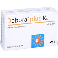 Produktbild von Köhler Pharma Debora plus K2 Kapseln mit 2000 µg für Senioren 60 Stück