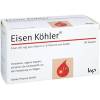 Produktbild von Köhler Pharma Eisen Fumarat Kapseln 50 mg 90 Stück vegan glutenfrei laktosefrei