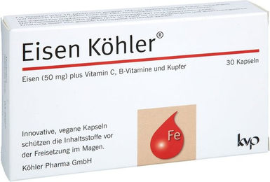 Köhler Pharma Eisen Fumarat Kapseln vegan glutenfrei laktosefrei 30 Stück – Bild 1 von 1