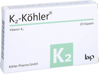 Köhler Pharma K2 MK-7 Kapseln 200 µg 20 Kapseln glutenfrei laktosefrei ohne Zusatzstoffe – Bild 1 von 1