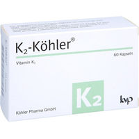Produktbild von Köhler Pharma K2 MK-7 Kapseln 200 µg glutenfrei und laktosefrei 60 Stück