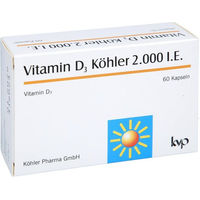 Produktbild von Köhler Pharma Vitamin D3 2000 IE Kapseln 60 Stück glutenfrei laktosefrei ohne Zusatzstoffe