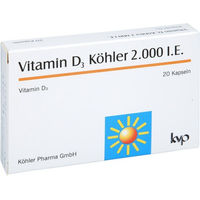 Produktbild von Köhler Pharma Vitamin D3 2000 IE Kapseln glutenfrei laktosefrei ohne Zusatzstoffe