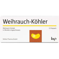 Produktbild von Köhler Pharma Weihrauch Boswellia Kapseln vegan glutenfrei laktosefrei ohne Zusatzstoffe