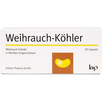 Produktbild von Köhler Pharma Weihrauch Boswellia Kapseln vegan glutenfrei laktosefrei ohne Zusatzstoffe