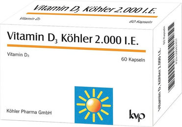 Köhler Vitamin D3 2000 IE Kapseln 60 Stück – Bild 1 von 1