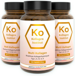 Kollagen Institut Multi Kollagen Kapseln mit Typ I, II und III ohne Zusatzstoffe – Bild 1 von 2