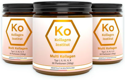 Kollagen Institut Multi Kollagen Pulver Typ I Typ II Typ III ohne Zusatzstoffe 450 g – Bild 1 von 2
