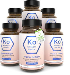Kollagen Institut Vegane Kollagen Kapseln mit Kollagen-Booster, 180 Kapseln, vegan, glutenfrei und zuckerfrei – Bild 1 von 2
