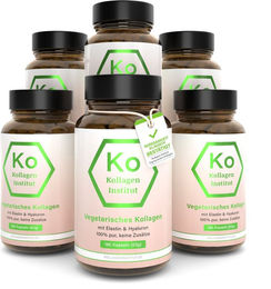 Kollagen Institut Vegetarische Kollagen Kapseln mit Hyaluron und Elastin ohne Zusatzstoffe – Bild 1 von 2
