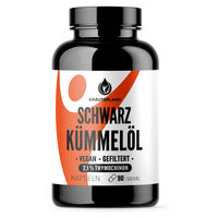 Produktbild von Kräuterland Schwarzkümmelöl Kapseln vegan glutenfrei laktosefrei 90 Stück