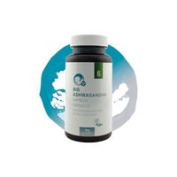 Produktbild von Kraftgras Bio Ashwagandha KSM-66 Wurzelextrakt Kapseln ohne Zusatzstoffe und alkoholfrei