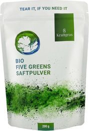 Kraftgras Bio Five Greens Superfood-Mischung Saftpulver ohne Zusatzstoffe 200 g – Bild 1 von 2