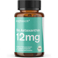Produktbild von kraftreich® Bio Astaxanthin 12 mg Algamo® Premiumqualität vegan Kapseln 60 Stück
