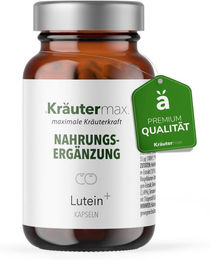 Kräutermax Lutein plus Zeaxanthin Lycopin Heidelbeer Zink Selen Kapseln vegan – Bild 1 von 3