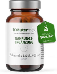 Kräutermax Schisandra Extrakt 400 mg Schizandrin Kapseln – Bild 1 von 3