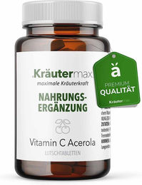 Kräutermax Vitamin C Acerola 593 mg Lutschtabletten 150 Stück natürlich – Bild 1 von 3