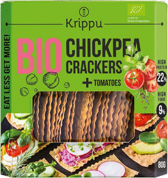 KRIPPU Kichererbsen-Proteincracker mit Tomate vegetarisch 80 g – Bild 1 von 1