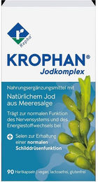 KROPHAN Jodkomplex mit Kelp Braunalge Kapseln vegan laktosefrei glutenfrei ohne Zusatzstoffe für Kinder und Erwachsene – Bild 1 von 2