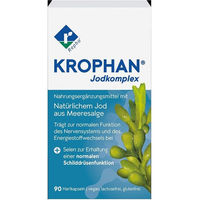 Produktbild von KROPHAN Jodkomplex mit Kelp Braunalge Kapseln vegan laktosefrei glutenfrei ohne Zusatzstoffe für Kinder und Erwachsene
