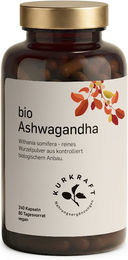 Kurkraft Bio Ashwagandha Kapseln mit 1980 mg Wurzelpulver 240 Stück vegan – Bild 1 von 3