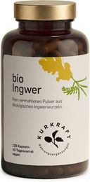 Kurkraft Bio Ingwer Kapseln vegan ohne Zusatzstoffe 120 Kapseln – Bild 1 von 4