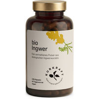 Produktbild von Kurkraft Bio Ingwer Kapseln vegan ohne Zusatzstoffe 120 Kapseln