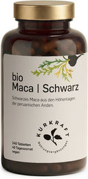 Kurkraft© Bio Maca Schwarz Tabletten vegan ohne Zusatzstoffe 240 Stück – Bild 1 von 2