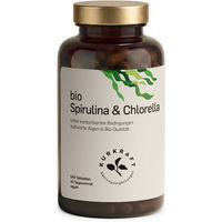 Produktbild von Kurkraft© Bio Spirulina & Chlorella Superfood-Mischung Tabletten vegan ohne Zusatzstoffe 540 Stück