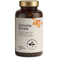 Produktbild von Kurkraft Curcuma Extrakt 500 mg mit 475 mg Curcuminoiden, 90 Kapseln, Bio, vegan und ohne Zusatzstoffe