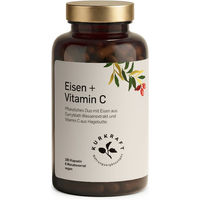 Produktbild von Kurkraft Eisen + Vitamin C 14 mg Kapseln 180 Stück ohne Zusatzstoffe