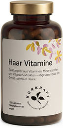 Kurkraft Haar Vitamine Kapseln mit Biotin, Zink und Selen vegan ohne Zusatzstoffe 120 Stück – Bild 1 von 2