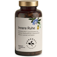 Produktbild von Kurkraft Innere Ruhe Baldrian Passionsblume Johanniskraut Komplex vegan 90 Kapseln