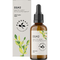Produktbild von Kurkraft Vitamin D3 K2 Tropfen mit 1000 IE Vitamin D3 und 20 µg MK-7 vegan 1700 Tropfen